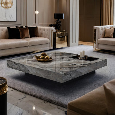Briamarie 39.37'' Square Sintered Stone Coffee Table