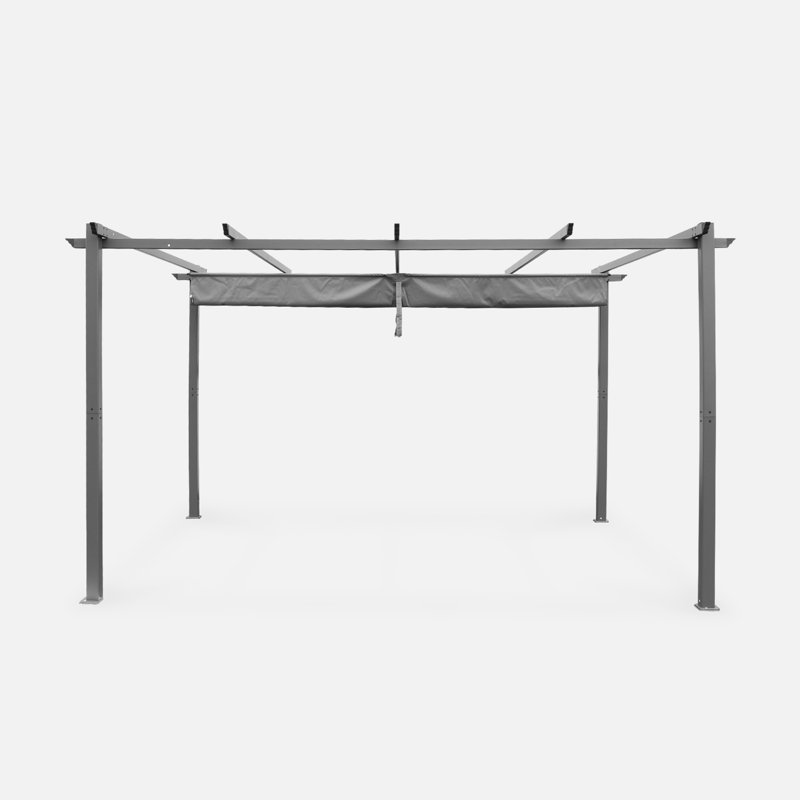 Ashoka 2.98m x 3.94m Aluminum Pergola, Grey