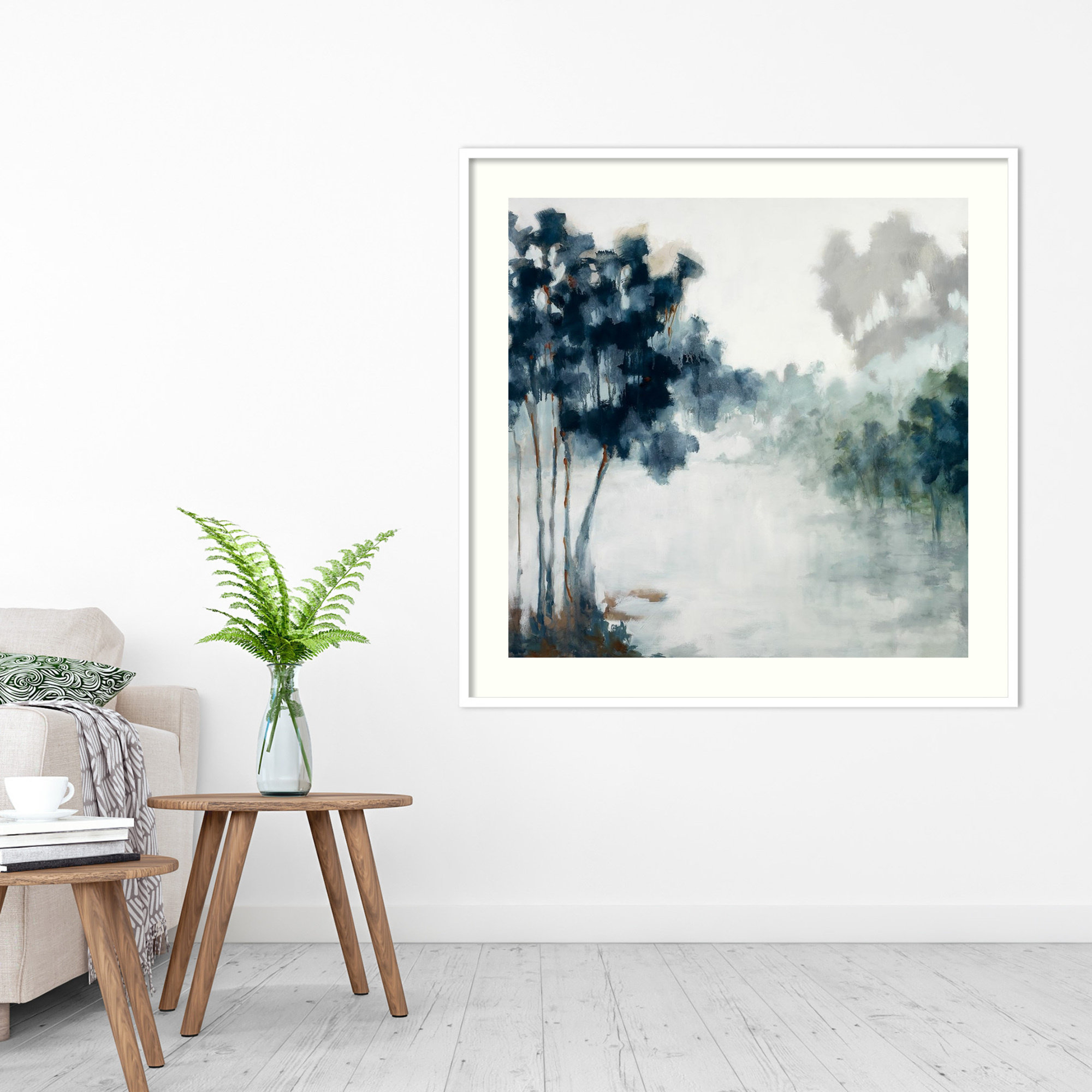Soft Winter Light by Jacqueline Ellens, White Framed Paper, 41" H x 41" W