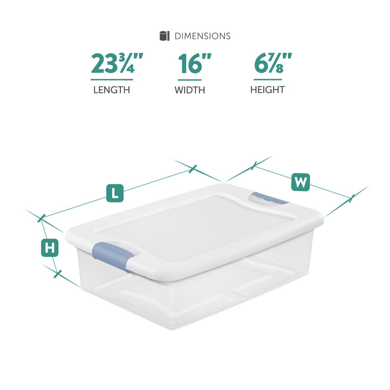 Contenant empilable en plastique 64 qt de Sterilite, paquet de 6 et boîtes de rangement de 32 pte, paquet de 6
