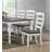 One Allium Way® Aggappora Ladder Back Chairs | Set Of 2 Highback Chairs | Two-Tone Antique White & Walnut Brown Solid Wood | Dining And Kitchen Seating