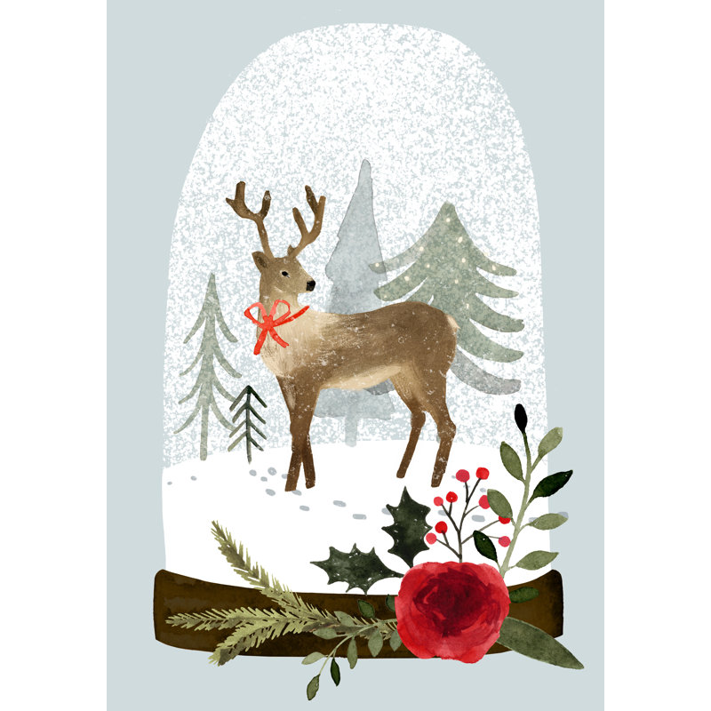 Snow Globe Village Collection B by Victoria Barnes - Graphic Art Print, Black Floater Frame, 122cm H x 81cm W x 3.8cm D