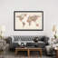 « stars world map », impression sur toile beige-10909336-74251353-74251354