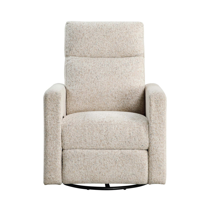 Fauteuil inclinable pivotant avec mouvement coulissant confortable pour une détente ultime dans le salon, Beige
