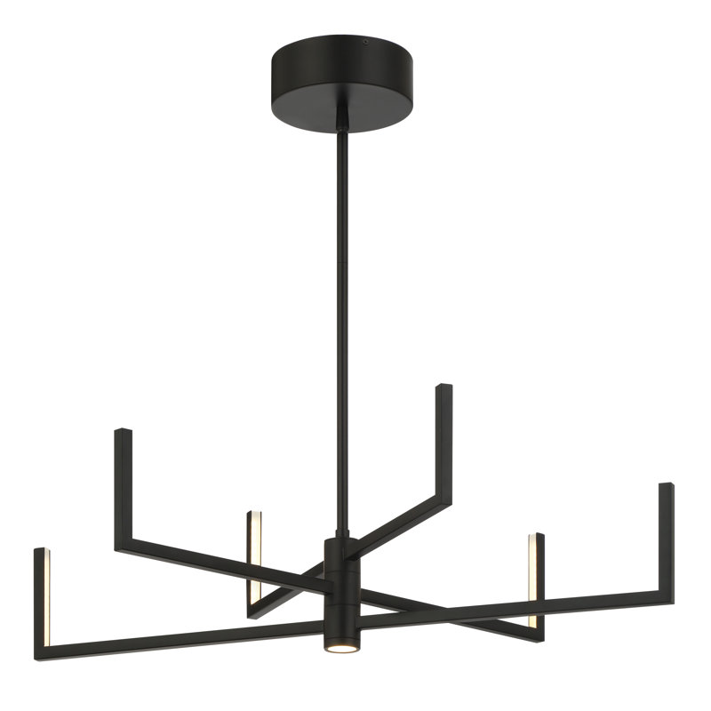 Temesha 6 Light LED Chandelier In Coal Finish