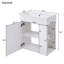 Stylish Bathroom Vanity With Premium Ceramic Basin And Distinctive Wave Door
