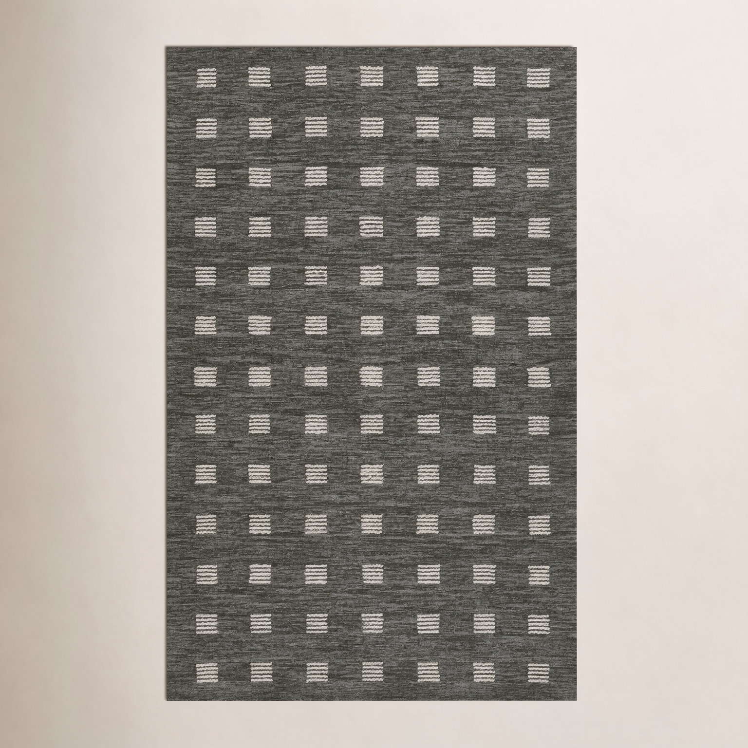 Lanora Hand-Tufted Geometric Wool Rug, Rectangle 5' x 8'
