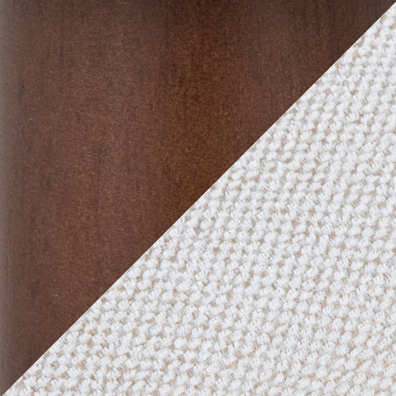 Birmati 26'' Wide Arm Chair, Cream, Walnut