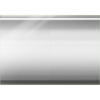 Table basse moderne en verre trempé transparent - plateau spacieux de 44 po avec base en chrome poli, facile à nettoyer pour le salon