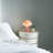 Glass Mushroom Table Lamp, Petite Close Top Stripes-73477315-73477333