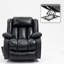 Fauteuil inclinable électrique avec base relevable et fonction de massage chauffant-833995047