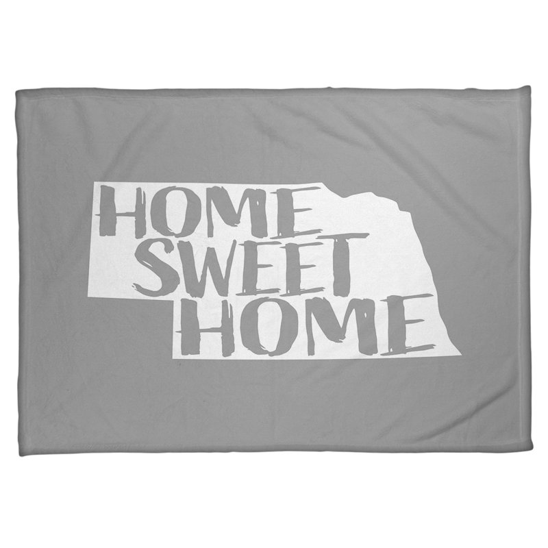 Jeté en polaires pour nebraska home, l 62,5 po x L 82,5 po, Gris