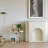 White Manufactured Wood Freestanding Fireplace