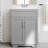 Captain's Double-Door Bathroom Vanity With 24-Inch Sink, Quick-Assembly Cabinet, Available In White And Gray.