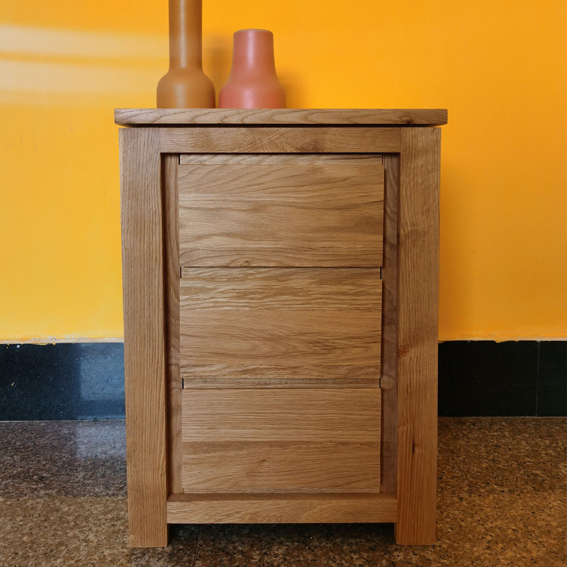 Justinich 40cm W Solid Wood Bedside Table