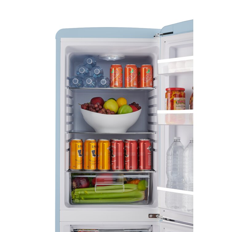 iio Retro Refrigerator Full Size with Bottom Freezer - 24 Inch Wide 11 Cu  Ft Vintage Fridge with Freezer - Retro Fridge - Perfect for mini Kitchen