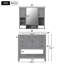 Ensemble de meuble-lavabo simple 36 po avec plateau en résine Rucci
