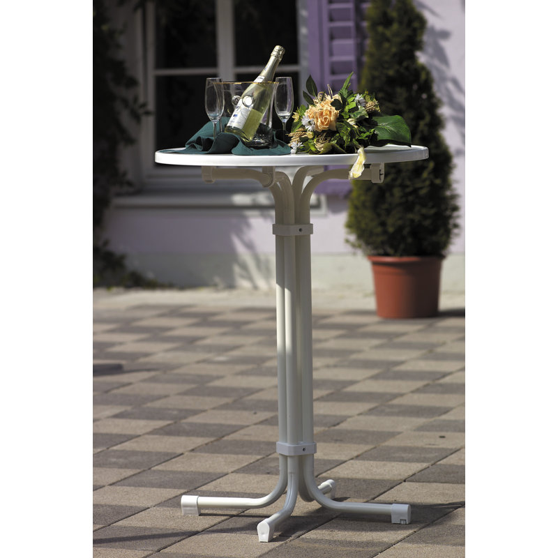 Multiflex Bar Table Round, White, 110cm H x 80cm diameter