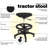 Adjustable Height Ergonomic Lab Stool with Footring and Wheels-86797346-87547791