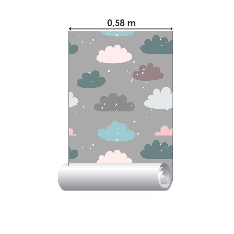 Rouleau de papier peint adhésif Aymi, L 126 po x l 24 po