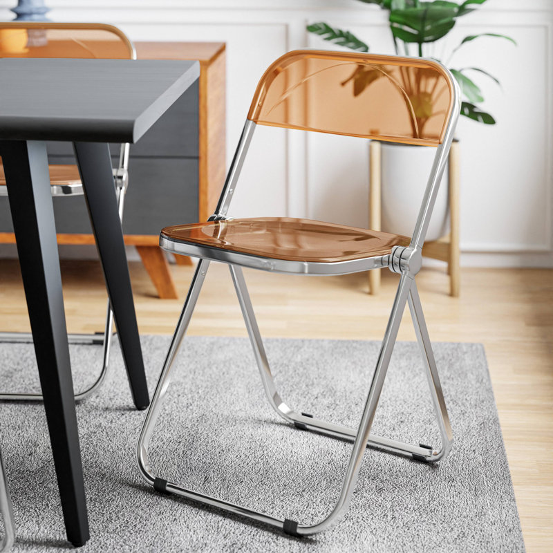 Chaise pliante Brayden Studio® Gillispie, Mandarine, Silver