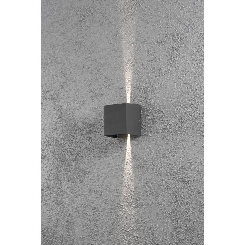 Cremona Integrated LED Outdoor Sconce, Lacquered anthracite