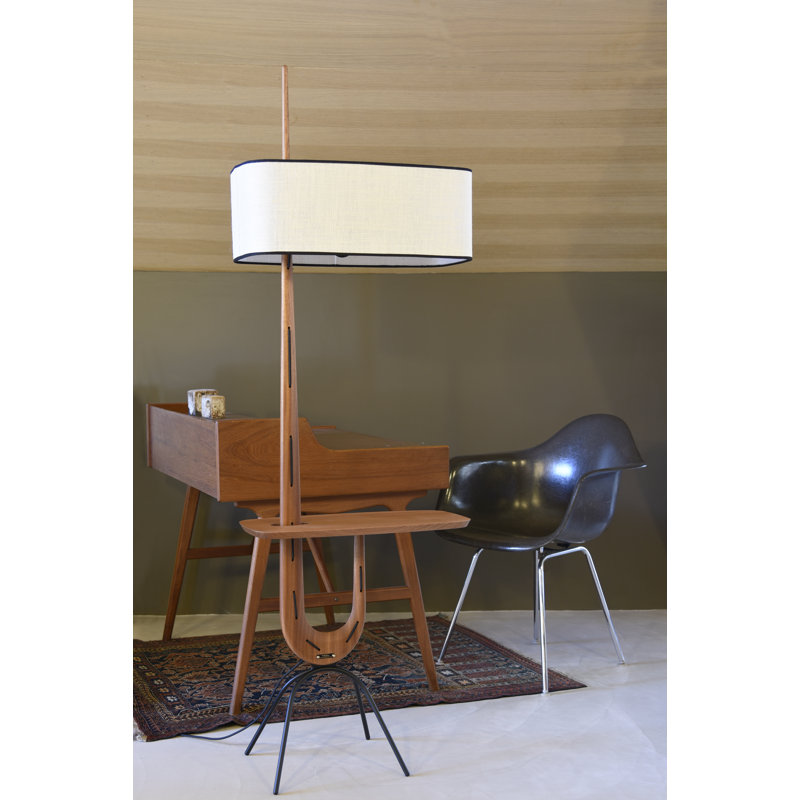 Giraffe Floor Lamp, American Walnut