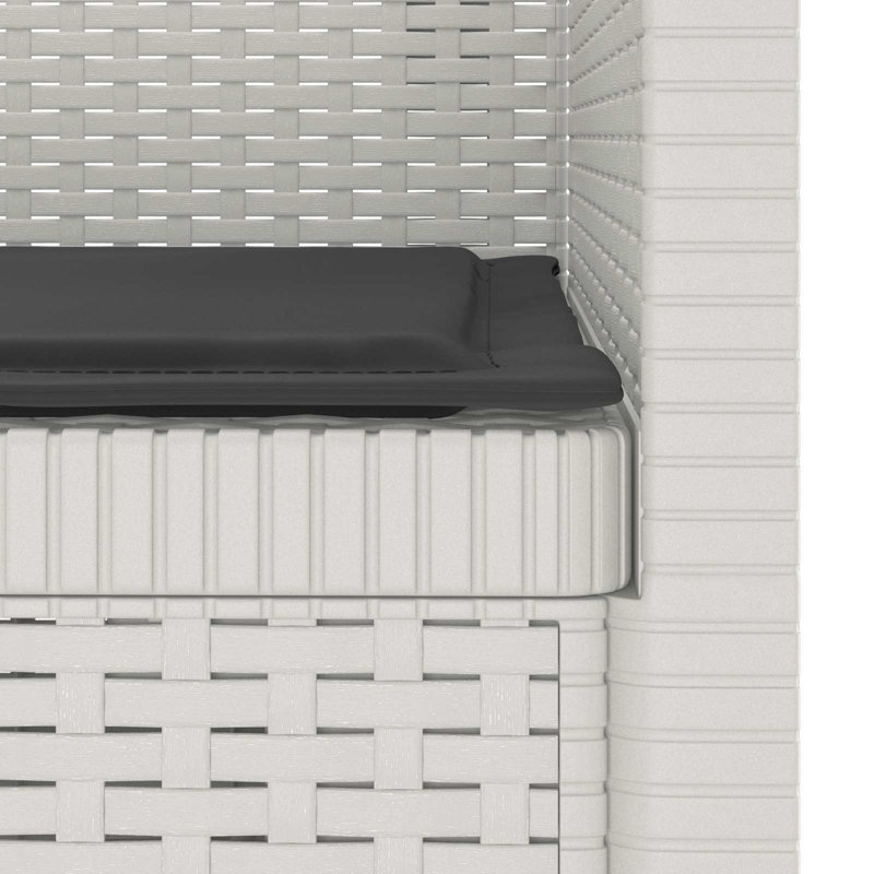 Outdoor Lounge Chair, Anthracite, White