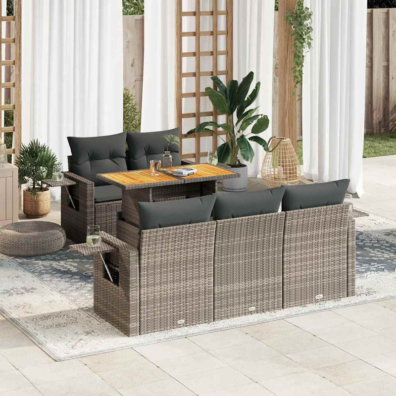  Garden Sofa Set Grey