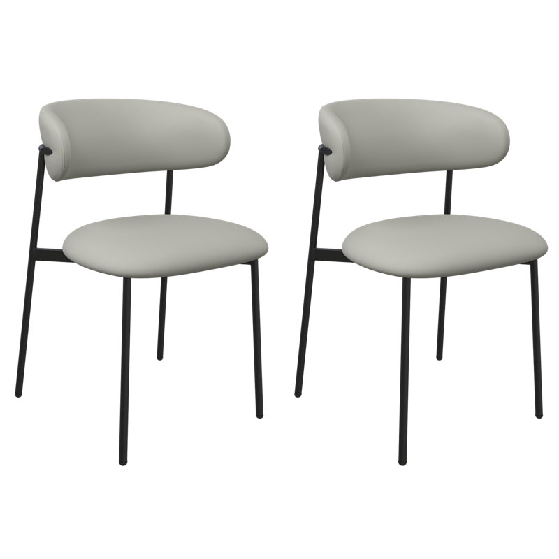 Luna Leather Dining Chair, Taupe