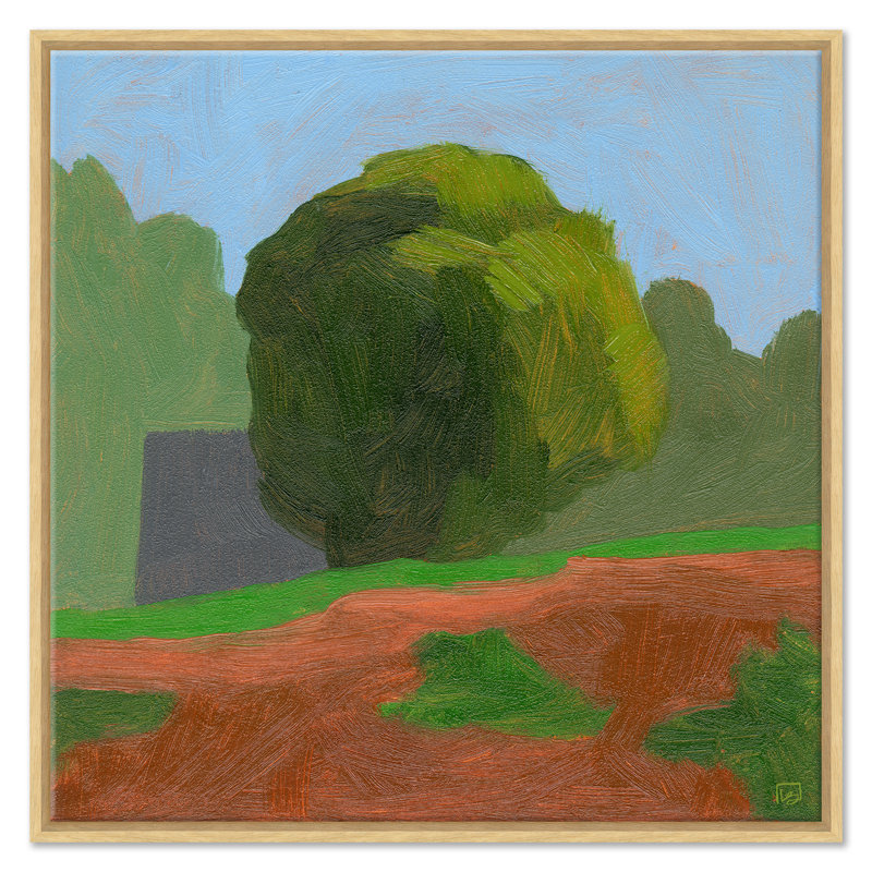 «Shrubbery With Fence, Wilkesboro», Naturel, Impression sur toile sans passe-partout, H 29,5 po x l 29,5 po