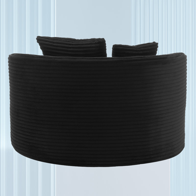Causeuse-lit 51,6 po, Noir