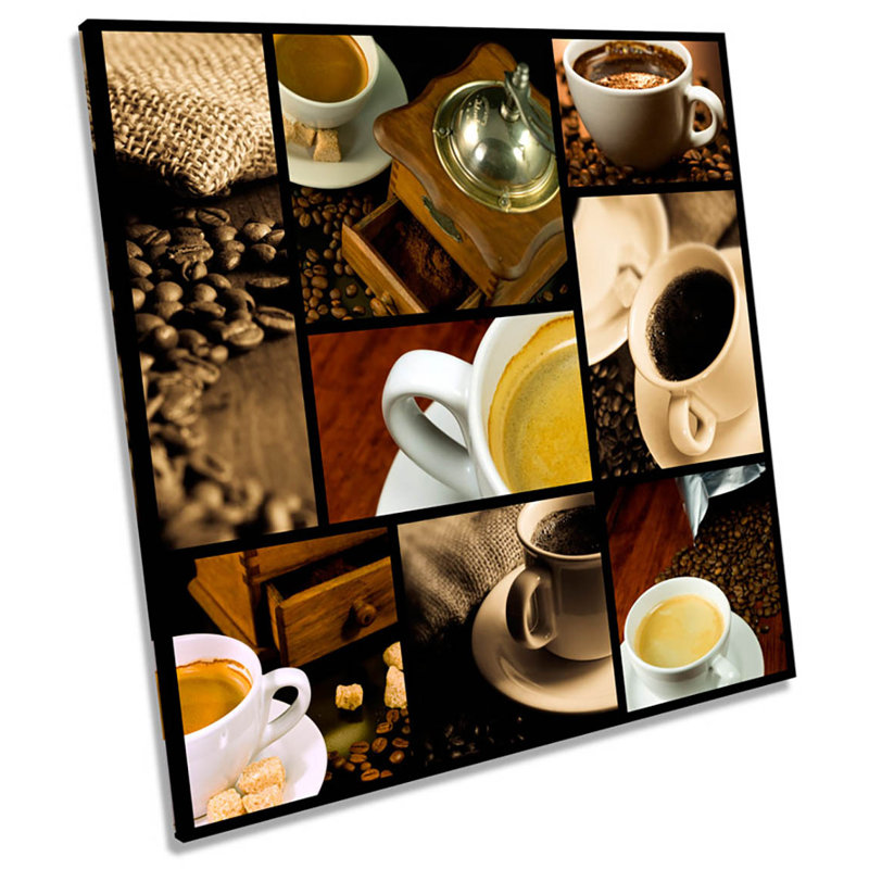 X0001 Coffee Kitchen Food Drink - Wrapped Canvas Print, 60cm H x  60cm W