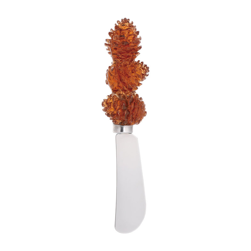 Pinecones Transparent Polyresin Cheese Spreader, S4