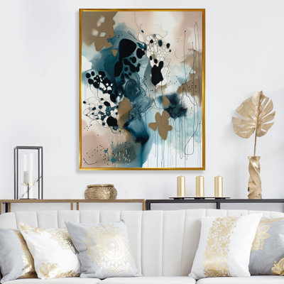 Blue Abstract Reflections III - Art mural abstrait