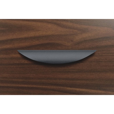 Lorell Laminate Drawer Traditional Pulls - 6.4" Width X 1.1" Depth X 0.6" Height  - Black