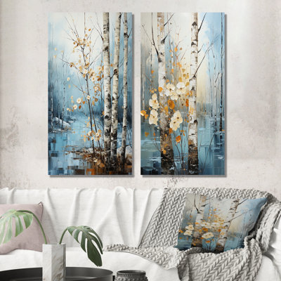 Birch Woods Winter Whispers - ensemble de 2 reproductions