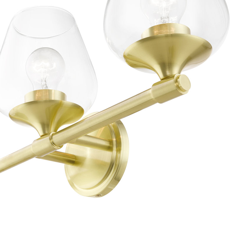 Sylmar 3 - Light Dimmable Vanity Light, Satin Brass
