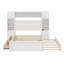 Lit double en bois avec tablettes et prises de courant polyvalentes-375402636