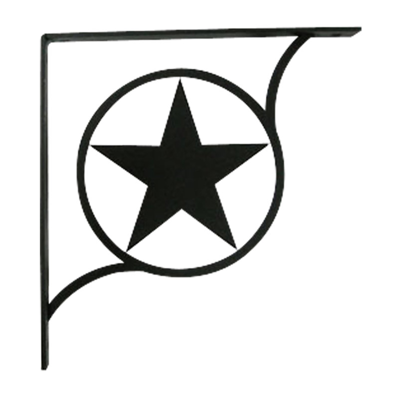 Western Star Shelf Brackets, 7.25" H x 0.5" W x 7.25" D