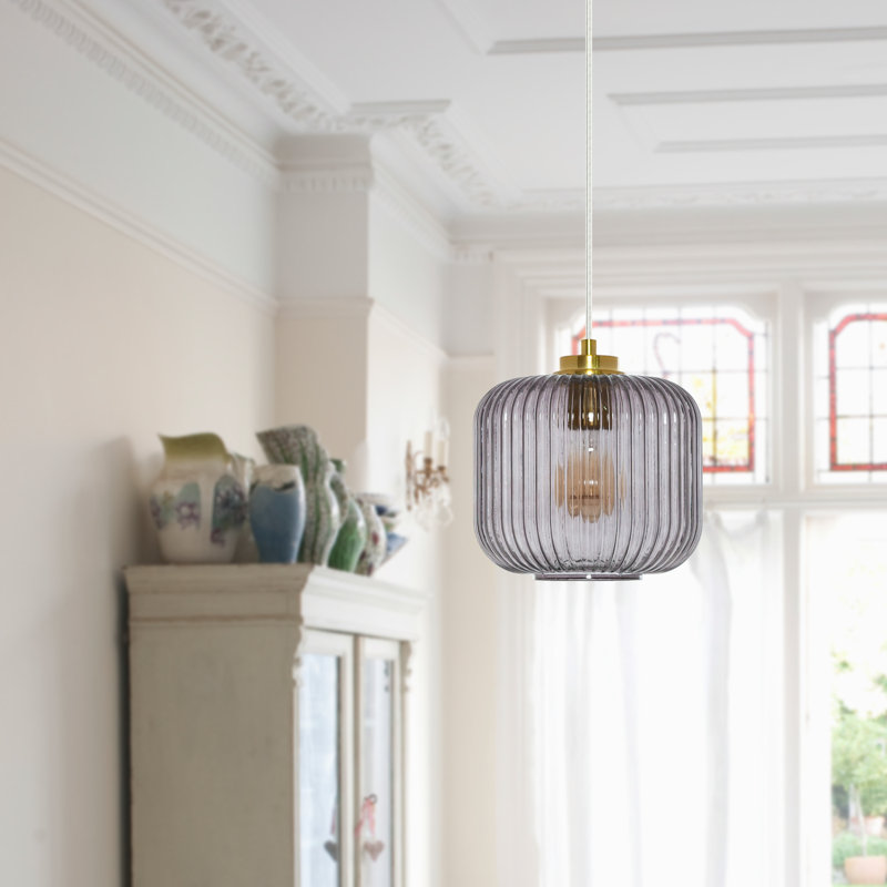 Luminaire suspendu sphérique unique à 1 lumière Jacobson, Fumée