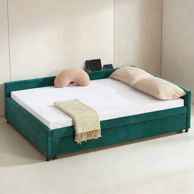 Upholstered Daybed With Trundle And Usb
