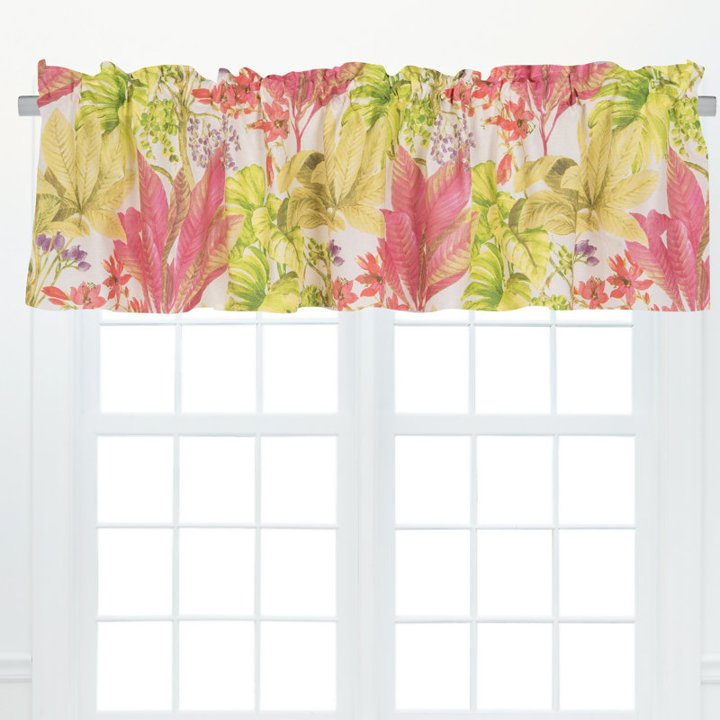 Moana Tropical Botanical Cotton Valance Set of 2