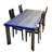 Thai Elephant Argyle Pattern Blue Rectangle Table Cloth