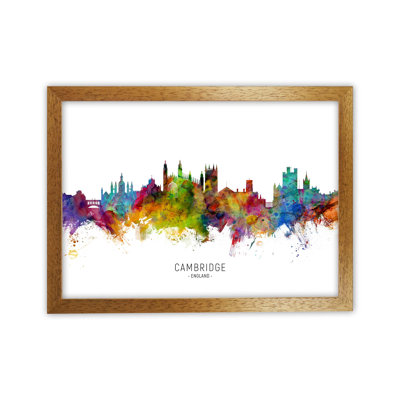 Cambridge England Skyline by Michael Tompsett - Print
