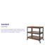 Rolling Storage Cart with Metal Wheels