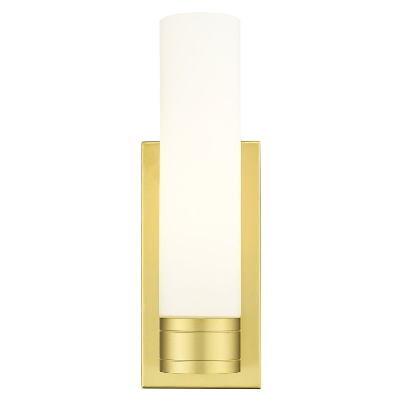 Ballston - Jaxson - 1 Light 5" Sconce with 11"H Shade, Satin Gold, Light Smoke