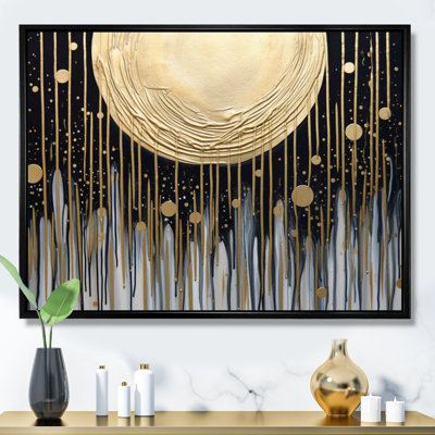 Gold Sun Abstractions I - art mural abstrait