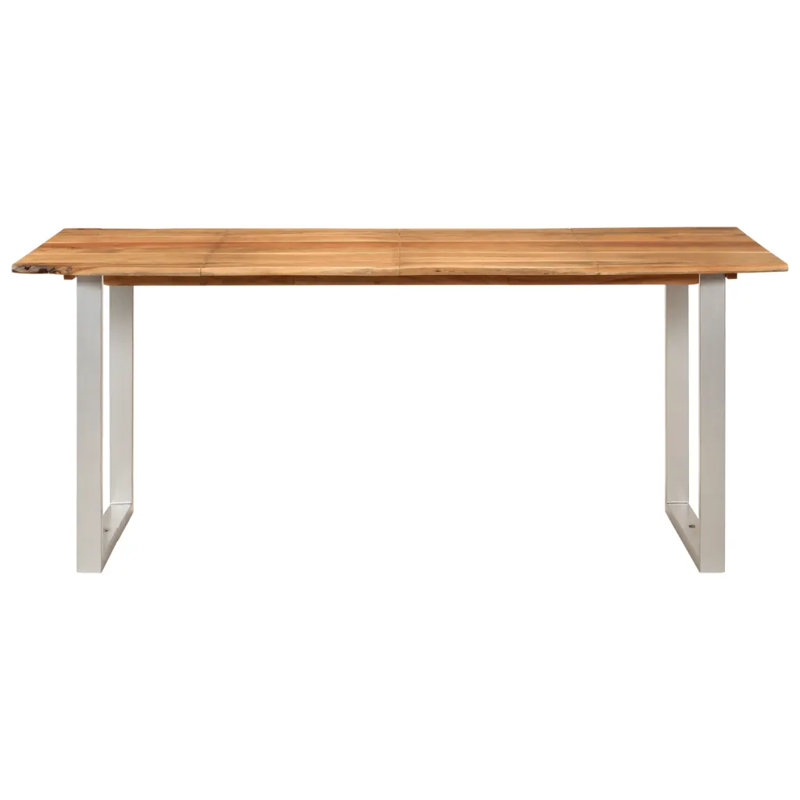 Depasquale Acacia Solid Wood Top Metal Base Dining Table, H76 x L180 x W90cm
