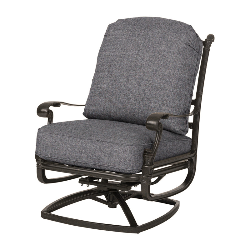 Florence Outdoor Rocker Chair, Cast Slate Sunbrella® Plainweave, Desert Bronze